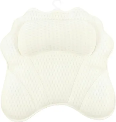 Immagine prodotto di Ruhhy 27050 Cuscino da bagno rilassante con ventose, bianco