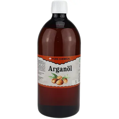 Image de PURE CHEMICAL | Huile d'argan | Huile capillaire | Huile pour la peau | Pressé à froid | 1 l