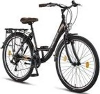 Produktbild von Chillaxx Bike Strada Premium City Bike in 24, 26, 28 Zoll - Fahrrad für Mädchen, Jungen, Herren und Damen - 21 Gang-Schaltung - Hollandfahrrad Citybike