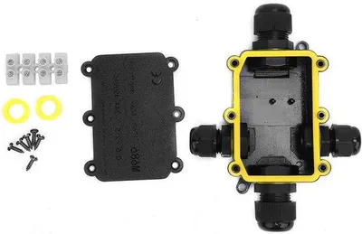 Productafbeelding van Waterdichte behuizing (IP68) voor onderwaterkabels, met een 4-voudige aansluiting