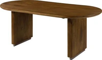 Image de MASSIVMOEBEL24 | Table à manger en bois de Manguier 200x100x76 marron laqué BARCELONA #226