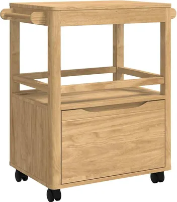 Produktbild von vidaXL Küchentrolley FLORO Wachsbraun 72,5 x 45 x 80 cm