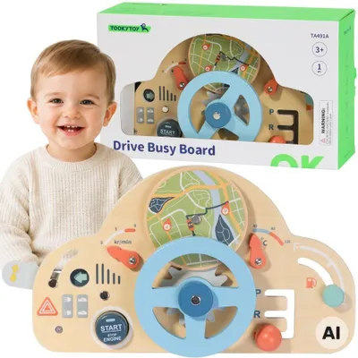 Produktbild von Tooky Toy Lernlenkrad aus Holz ab 3 Jahren