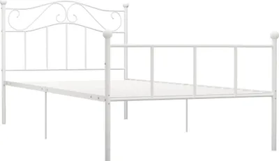 Obrázok produktu pre vidaXL Posteľný rošt biely kov 90 × 200 cm