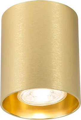 Zdjęcie produktu dla QAZQA – nowoczesny design Spot sufitowy I Spotlight I Spot sufitowy I Reflektor sufitowy I Reflektor I Lampa I Oprawa oświetleniowa Złoto I Mosiądz GU10 50 mm – Tubo I Salon I Sypialnia – Aluminium Okrągły – Pasuje do LED GU10
