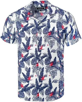 Produktbild von Brandneu Hawaii Hemd CARISMA in Weiß/Blau CRM9104 L
