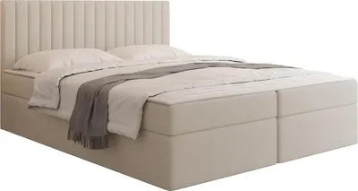 Produktbild von MIRJAN24 Boxspringbett mit zwei Bettkästen Tirulo, Schlafzimmer, Dopellbett mit Topper (Farbe: Manila 02, Größe: 160x200 cm)