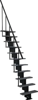 Obrázek produktu pro Schody přímé Happy šedá, 12 stupňů, šířka 60 cm