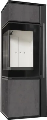 Produktbild von Kaminofen aus Stahl TORA/S 8 kW Ø 150 Quarzsinter NATURALI PIETRA DI SAVOIA ANTRANCITE BOCCIARDATA
