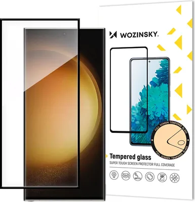 Zdjęcie produktu dla Wozinsky Pełne klejone zabezpieczenie ekranu ze szkła hartowanego do Samsunga Galaxy S24 Ultra, z czarną ramką