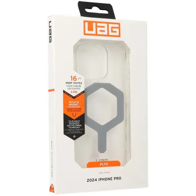 Obrázok produktu pre Urban Armor Gear Plyo, Ochranný obal, Apple, iPhone 16 Pro, 16 cm (6.3"), Strieborná, Priehľadná
