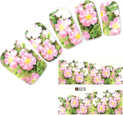Produktbild von Tattoo Nail Blumen Blätter Aufkleber Nagel Sticker