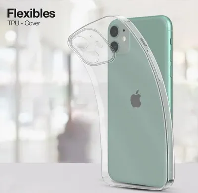 Produktbild von TPU-Hülle Transparent für Apple iPhone 11 Serie - Modellkompatibilität: Für Apple iPhone 11 - Displayglas: Ohne 9H Displayglas