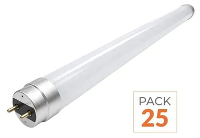 Produktbild von 25er-Pack – LED-Neonröhre T8, 60 cm, 9 W, hoher Wirkungsgrad – Neutralweiß 4000 K – 5500 K