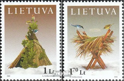 Produktbild von Briefmarken Litauen 2001 Mi 777-778 (kompl.Ausg.) postfrisch Grußmarken