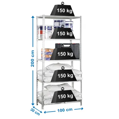 Produktbild von MADERCLICK PLUS 5/300 GALVA/MADEIRA Metallregal