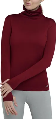 Produktbild von TCA Frauen Winter Langarm Laufshirt mit Reißverschluss - Cabernet, XS