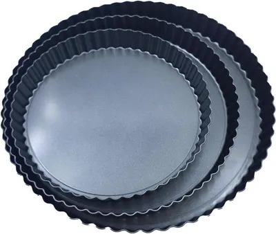 Produktbild von 3 Stück Tarteform mit Hebeboden, Quicheform Rund, 22/26/30CM Tortenboden