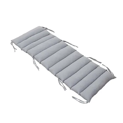A gray padded cushion for a climbing frame.
