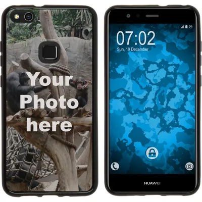 Produktbild von PhoneNatic Case kompatibel mit P10 Lite Personalisierte Handyhülle  schwarz zum selbst gestalten mit eigenem Foto