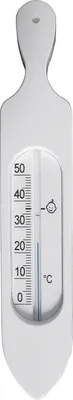 Produktbild von TFA 14.3018.02 Bade-Thermometer Kunststoff mit Griff, Messbereich 0° bis +50° weiß L 37 x B 11 x H 195 mm, weiß (1 Stück)