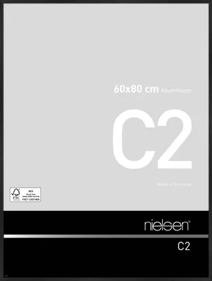 Produktbild von nielsen Aluminium Bilderrahmen C2 Vision, 60,0x80,0cm, Struktur Schwarz matt