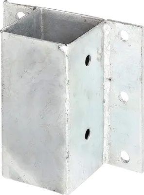 A metal post anchor bracket for L- and U-stones or walls.