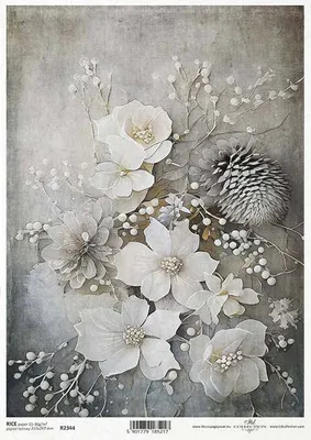 Immagine prodotto di ITD carta di riso decoupage tecnica artigianale tovagliolo di carta-R2344 fiori d'inverno