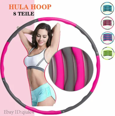 Produktbild von Hula-Hoop-Reifen Fitness Gewichtsreduktion Reifen mit Schaumstoff Einstellbares Gewicht Pink+Grau