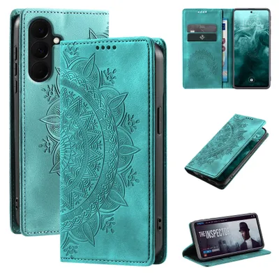 Produktbild von Mandala Handyhülle für Samsung Galaxy A27 5G RFID Schutz Klapphülle Case Cover Design Schutzhülle Farbe: Türkis