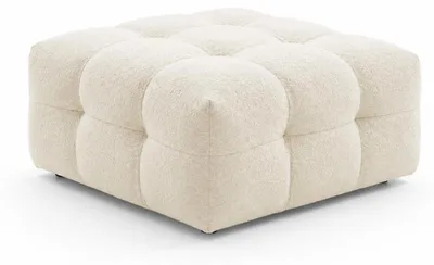 Immagine prodotto di Pouf beige, compatto, dal design moderno, comodo, confortevole e pratico, ideale per il soggiorno