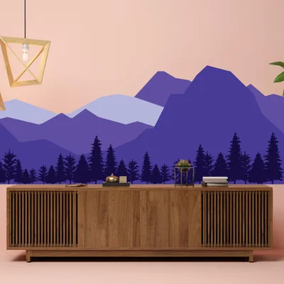 Berglandschaft für das Kinderzimmer – Decords Wandtattoo, Produktansicht 1