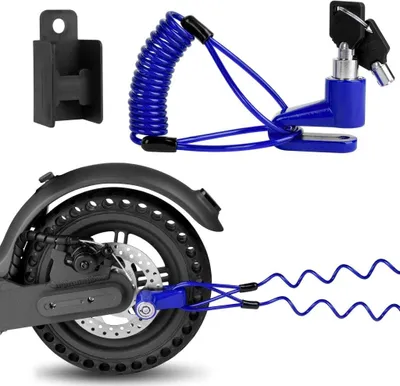 Produktbild von Fahrradschloss mit Scheibenbremsschloss und Kabel 130 cm schwarz