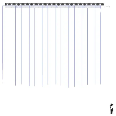 Obrázok produktu pre VEVOR pásová clona, výška 243 cm x šírka 121,9 cm, hrúbka 0,2 cm, 8 kusov priehľadných PVC pásových dverových clôn, clona do mrazničky, plastové dverové pásy, s 50 % presahom