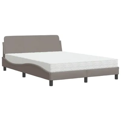 Produktbild von Bett mit Matratze "Dover" Taupe 140x200 cm Stoff