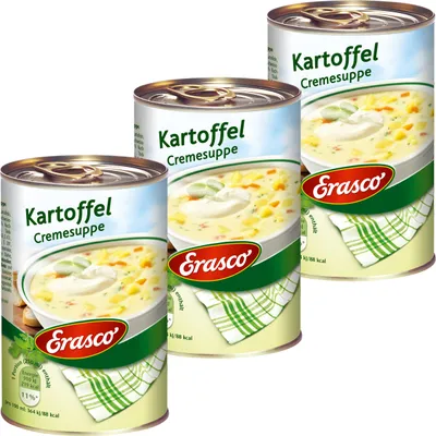 Zdjęcie produktu dla Erasco kremowa zupa ziemniaczana z wędzonym boczkiem 390ml 3-pak