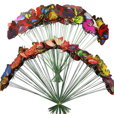 Immagine prodotto di Omgoods - Set di 120 farfalle da giardino colorate per decorazione