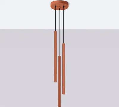 Productafbeelding van Hanglamp PASTELO 3P, okergeel en rood