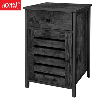 Produktbild von Hoppa! | Nachttisch | Braun/Schwarz - 40 x 40 x 60 cm