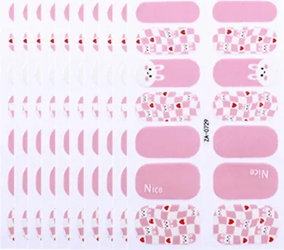 Image de INF 10 Feuilles d'Autocollants pour Ongles - Motifs Adhésifs avec Lime à Ongles