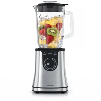 Obrázek produktu pro Stolní mixér Arendo se skleněnou nádobou, 1400 W, výkonný mixér z nerezové oceli, skleněná nádoba o objemu 1,7 l, 20 000 ot./min., vysoce výkonný mixér, mixér, nerezové nože, 10 výkonových stupňů, pulzní funkce, vysoce výkonný mixér