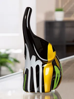 Obrázek produktu pro Gilde figurka, slon, scuro, keramika, černá,Polyuretan3, d. 8 cm, š. 12 cm, v. 19 cm výška: 19,00 cm šířka: 11,50 cm hloubka: 8,00 cm 33213