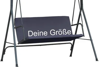 Produktbild von Personalisierter Ersatz-Sitzbezug, Jede Größe, Graphit, Hollywoodschaukel, Sitzpolsterbezug, Schaukelsitzauflage [101]