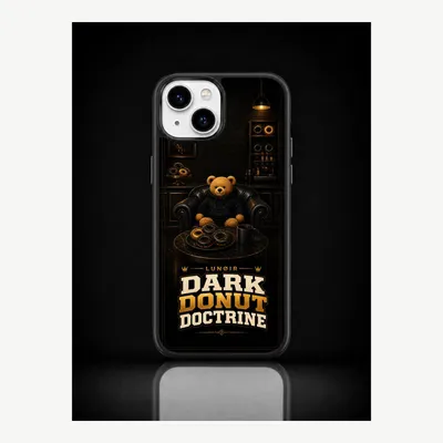 Productafbeelding van iPhone 15 hoesje, telefoonhoesje, beschermhoesje, case met donutmotief – LUNØIR ©