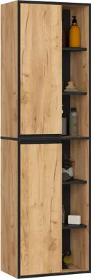 Produktbild von Wandhängender Badezimmerschrank MARLION – Craft Eiche / Schwarz