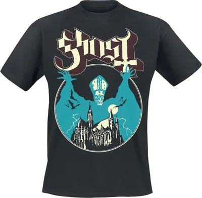 Produktbild von Ghost T-Shirt Herren Opus schwarz Band-Merch, Bands 100% Baumwolle XL