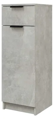 Produktbild von Badschrank Midischrank Badezimmerschrank Aufbewahrungsschrank Betongrau 32x34x90cm Holzwerkstoff