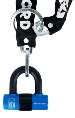 Productafbeelding van Oxford Chain8, ketting met slot, zwart, 1000 mm, 8 mm schakeldikte