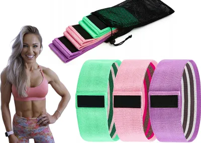 Zdjęcie produktu dla Zestaw 3 Gumy Oporowe Taśmy Do Ćwiczeń Hip Bands