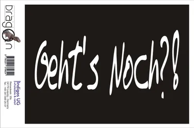 Produktbild von Aufkleber / Autoaufkleber - JDM / Die cut / Auto / OEM - Geht’s noch! - 210x100mm gelb - Heckscheibe / Heckscheibenaufkleber